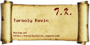 Tarsoly Kevin névjegykártya